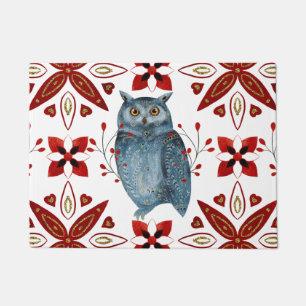 クリスマスノルディックタイルシリーズデザイン2 ドアマット