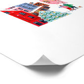 クリスマスノルディックビレッジの前のサンタナイト ポスター (角)