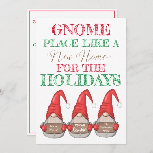 クリスマスノルディック格言ニューホームフォーザホリデーズ 案内状 (正面/裏面)