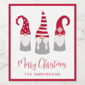 クリスマスノルディック格言ホリデー ワインラベル (シングルラベル)