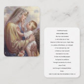 クリスマスノヴェナ祈りの言葉カード 名刺 (正面/裏面)