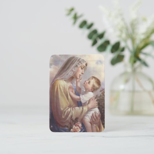 クリスマスノヴェナ祈りの言葉カード 名刺 (スタンド正面)