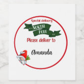 クリスマスノースポールボトルラベル ワインラベル (シングルラベル)