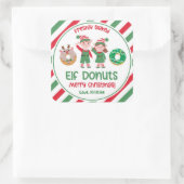 クリスマスノースポール小妖精や小人ドーナツ スクエアシール (バッグ)