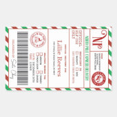 クリスマスノースポール特別配送小妖精や小人出荷 長方形シール (正面)