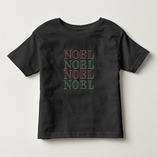 クリスマスノードレッド&グリーンプレイドパターンホリデー トドラーTシャツ (正面)