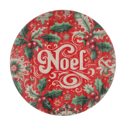 クリスマスノードレッド&グリーン カッティングボード (正面)