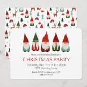クリスマスノームのホリデーパーティー 招待状 (正面/裏面)