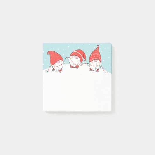 クリスマスノームの付箋3個 ポストイット (正面)