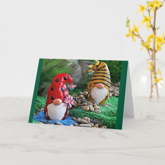 "クリスマスノーム クリスマスの願いとともに" カード (黄色い花)