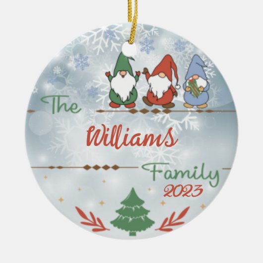 クリスマスノーム セラミックオーナメント (正面)