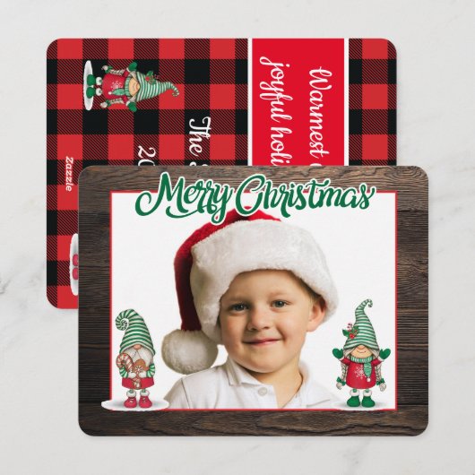 クリスマスノーム（写真を追加） ホリデーカード (正面/裏面)