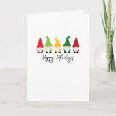 クリスマスノーム 幸せな休暇 祭りのカラフル カード (正面)