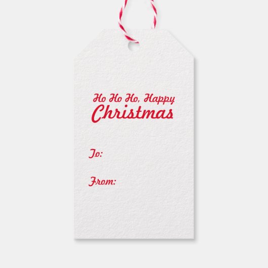 クリスマスノールサンタひげグラフィックギフトラベル ギフトタグ (裏面)