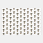 クリスマスハイゲラッピング紙フラットシートセット3 ラッピングペーパーシート (正面2)