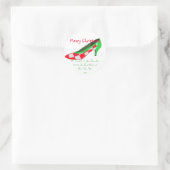 クリスマスハイヒール靴差出人住所 ラウンドシール (バッグ)