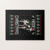 クリスマスハイファーズ牛の贈り物|カウファーム恋人アイディア ジグソーパズル (横)