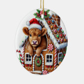 クリスマスハイランドカウズオーナメント セラミックオーナメント (右)