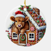 クリスマスハイランドカウズオーナメント セラミックオーナメント (裏面)