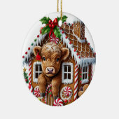 クリスマスハイランドカウズオーナメント セラミックオーナメント (右)