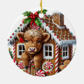 クリスマスハイランドカウズオーナメント セラミックオーナメント (裏面)