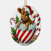 クリスマスハイランドカウズオーナメント セラミックオーナメント (右)