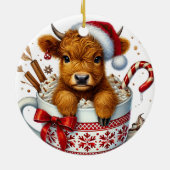 クリスマスハイランドカウズオーナメント セラミックオーナメント (裏面)