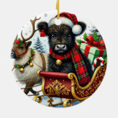 クリスマスハイランドカウズオーナメント セラミックオーナメント (裏面)