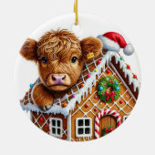 クリスマスハイランド牛オーナメント セラミックオーナメント (裏面)