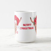 クリスマスハイランド牛15 0zクラシックマグカップ コーヒーマグカップ (中央)