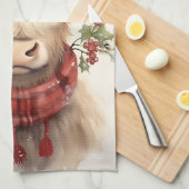 クリスマスハイランド牛 – キッチンタオル (四つ折り)