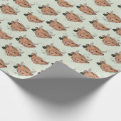 クリスマスハイランド牛 ラッピングペーパー (角)