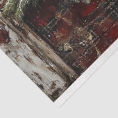 クリスマスハイランド素朴の牛のトラックの切り離し 薄葉紙 (詳細)