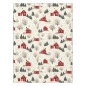 クリスマスハウスウィンターランドスケープファームハウス テーブルクロス (正面)