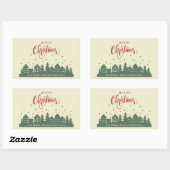 クリスマスハウスエレガントレトロ | エテ実在スカスタム 長方形シール (シート)