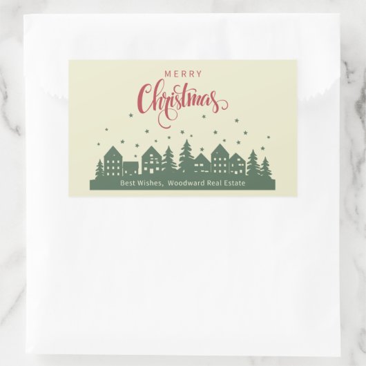 クリスマスハウスエレガントレトロ | エテ実在スカスタム 長方形シール (バッグ)