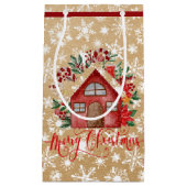 クリスマスハウスオン紙バッグルック スモールペーパーバッグ (正面)