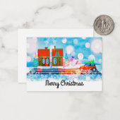 クリスマスハウスクリスマスカード ノートカード (正面/裏面インサイチュ)