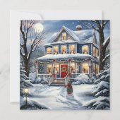 クリスマスハウスグリーティングカード シーズンカード (正面)