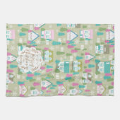 クリスマスハウスグリーン キッチンタオル (横)
