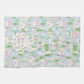 クリスマスハウスグレイ キッチンタオル (横)