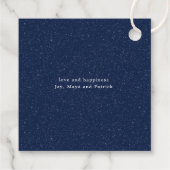 クリスマスハウススニージュハッピーホリデーメッセージカード フェイバータグ (裏面)