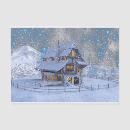 クリスマスハウスティッシュペーパー 薄葉紙 (正面)