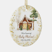 クリスマスハウスデコール私たちは両親を期待 セラミックオーナメント (右)