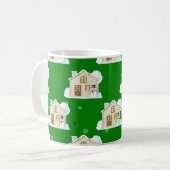 クリスマスハウスパターン コーヒーマグカップ (正面左)