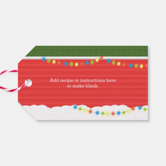 クリスマスハウスパーソナライズされたギフトラベル ギフトタグ (裏面横)