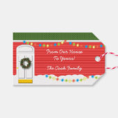クリスマスハウスパーソナライズされたギフトラベル ギフトタグ (正面(横))