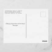 クリスマスハウスビジネスフォイルホリデークリスマス 箔シーズンポストカード (裏面)