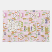 クリスマスハウスピンク キッチンタオル (横)
