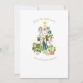 クリスマスハウスプラントフォトフラットホリデーカード シーズンカード (正面)